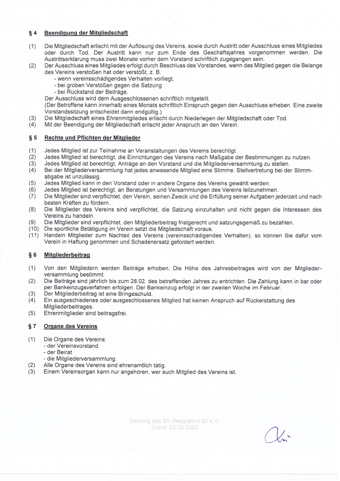 Vereinssatzung Seite 3